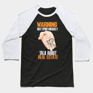 Talk About Real Estate Realtor Baseball T-Shirt